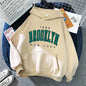 New Fleece Loose Women's Hoodie Brooklyn Printed Couple Hoodie