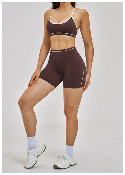 Women Running Sports Shorts Buttock Lift Gym Leggings Women Summer Shorts Cycling Slim Fit Workout Shorts High Waist Yoga Shorts