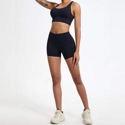 Hearuisavy Women's Sports Shorts Summer Running Fitness Shorts Gym High Waisted Yoga Pands Breathable Quick Dry Workout Leggings