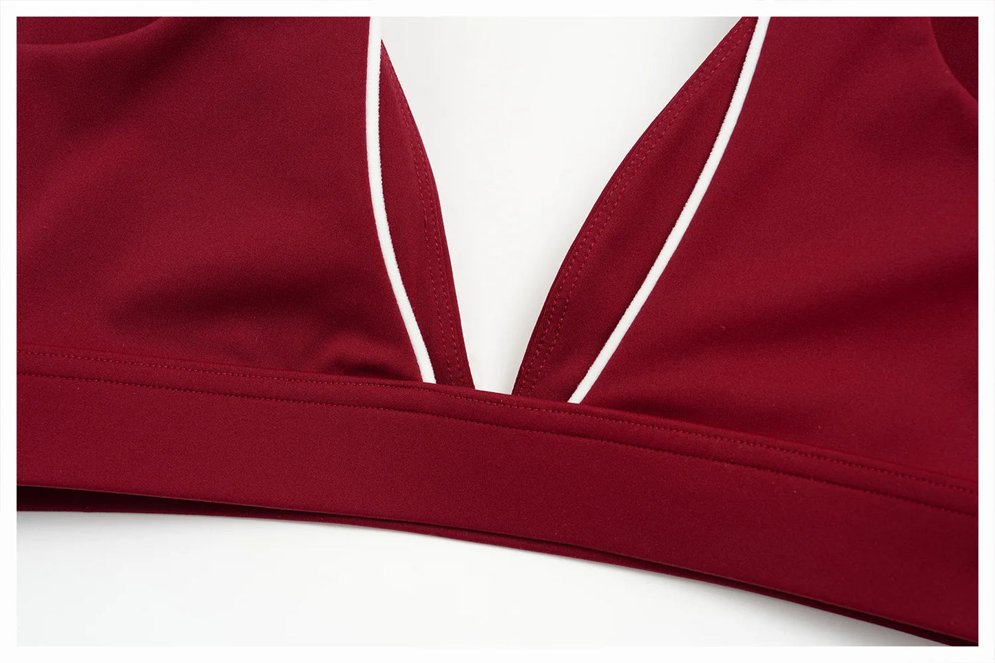 Women Deep V Neck Sports Bra Wide Strap Open V Back Contrast Piping Padded Push Up Gym Workout Top Yoga Bras Activewear Summer