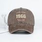 "Living Legend Since 1966" Washed Baseball Cap Adjustable Unisex Gift For Vintage Lovers