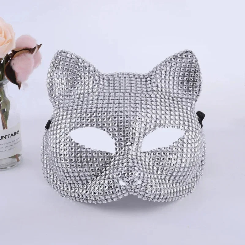 New Rhinestone Masquerade Mask Halloween Party Fashion Shiny Bling Mask Women Men Unisex Cosplay Prop Stage Performance Adult