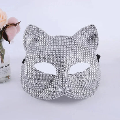 New Rhinestone Masquerade Mask Halloween Party Fashion Shiny Bling Mask Women Men Unisex Cosplay Prop Stage Performance Adult