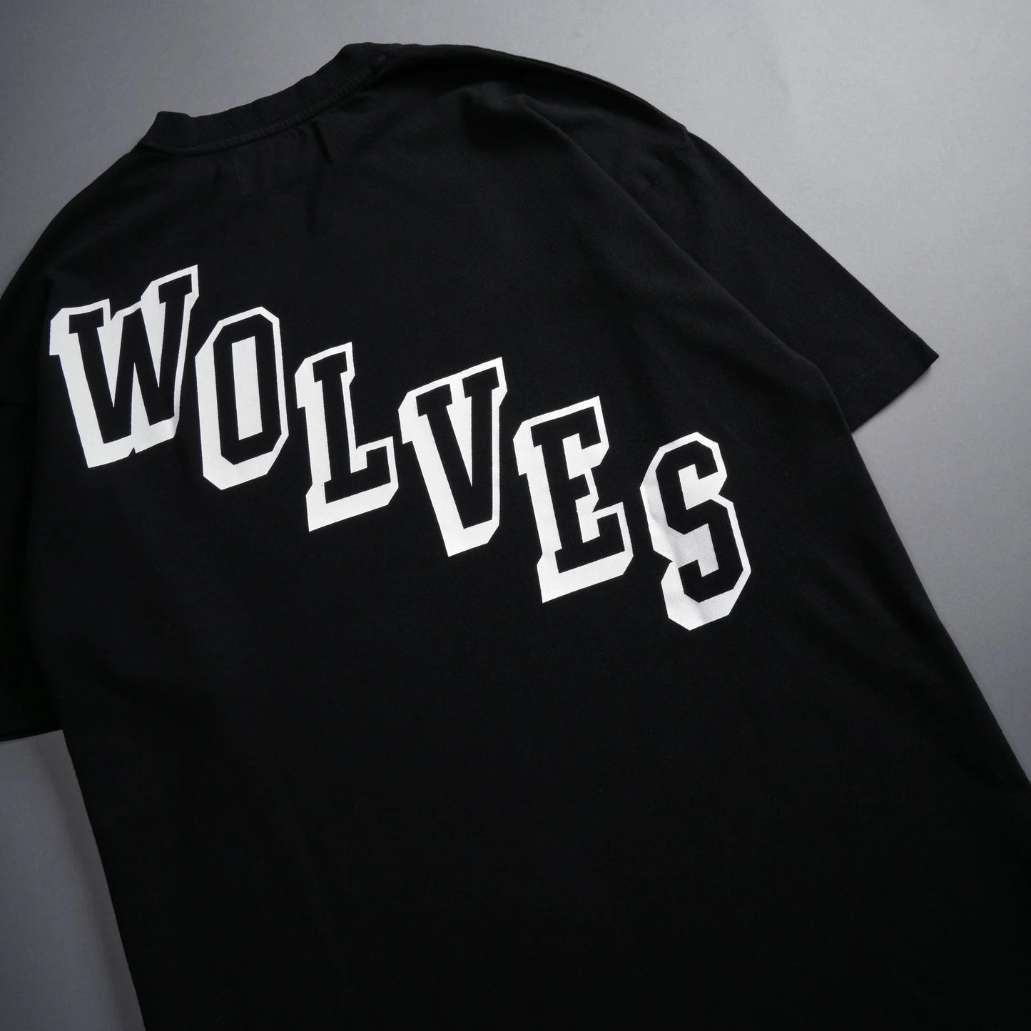 DARC Wolf Head 230G Combed Cotton round Neck Short Sleeve T-Shirt Men's Casual Top Shoulder-Down Tee Breathable Youth Fashion