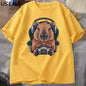 Unisex Gamer Capybara Shirt, Capybara Tank Top, Graphic Cute Rodent T-shirt, Funny Animal Gaming with Controller, Unique