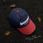Street Color Blocked Duck Tongue Hat Looks Small, soft Top, wide Brim, deep Top, letter Baseball Cap for Men and Women
