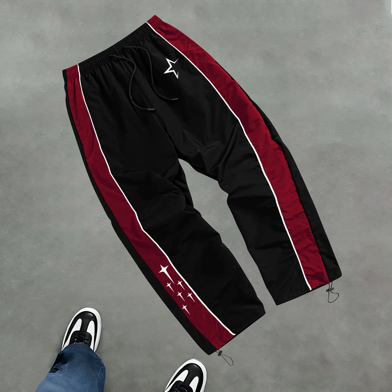 Men's Star Print Casual Sports Trouser Spring And Summer Fitness Training Trousers Suitable For Everyday Commute Trendy Outfits