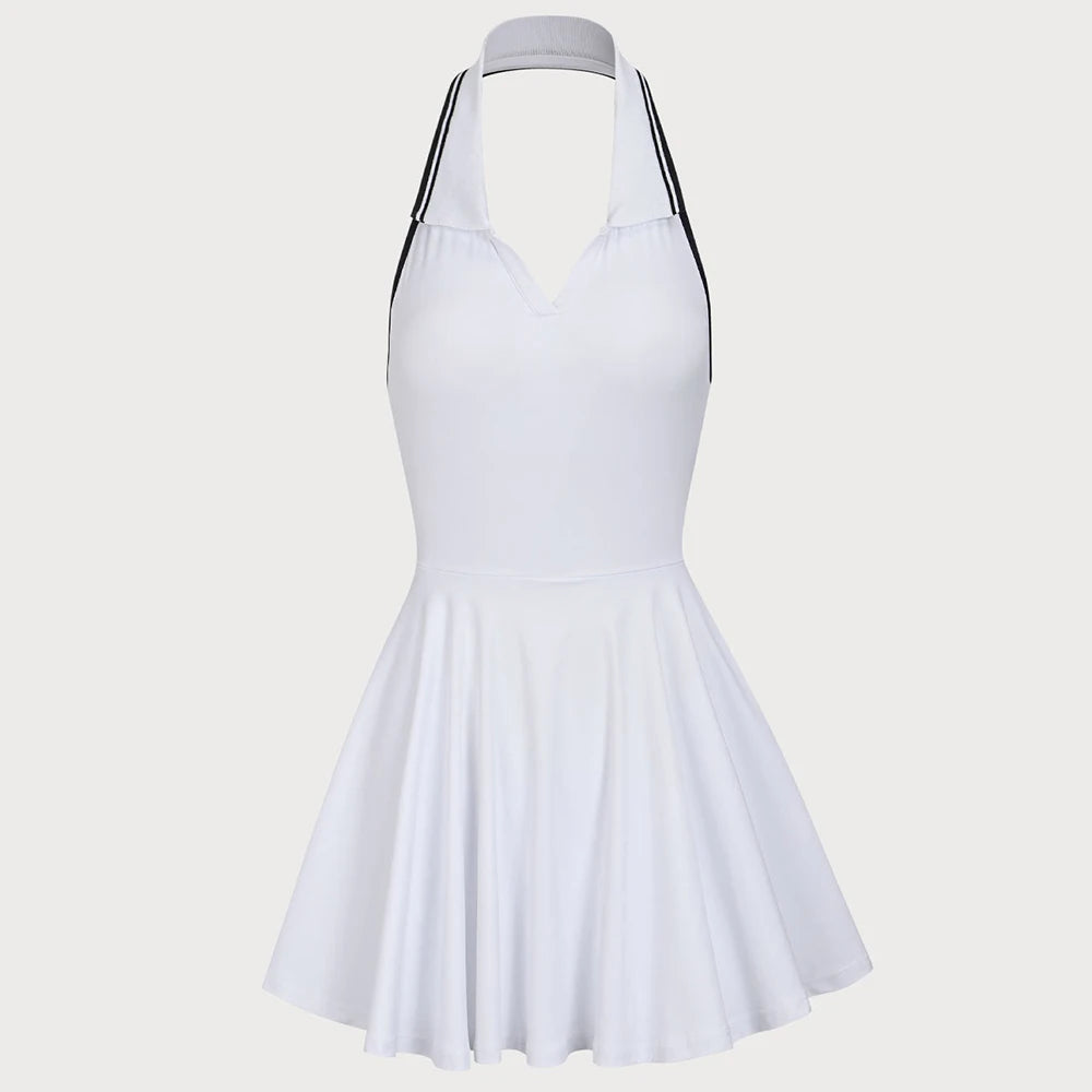 New Tennis Dress Bum Women Sexy Soft Thin Breathable Yoga Skirts Running Badminton Solid Nylon Outfits Female Activewear Workout