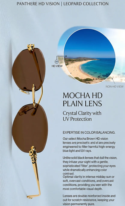 Vintage Rimless Oval Punk Sunglasses Men Luxury Designer Leopard Head Frameless Sun Glasses Hip Hop Outdoor Shades Eyewear