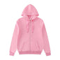 Women Oversized Zip Up Hoodie Solid Black Loose Full Zipper Hooded Sweatshirt Casual Pocket Streetwear Soft Thick Hooded Jacket