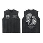 Darc Wolves Sport Vintage Washed Vest Tees Gym Bodybuilding Fitness Sleeveless T Shirts Basketball Workout Darcs Tank Tops