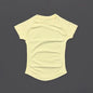 Histello Women Short Sleeve Sports T-Shirt Round Neck Breathable Stretchy Quick Dry Top Yoga Gym Running Fitness Activewear
