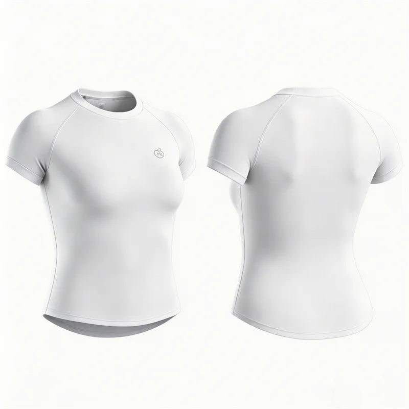 Women Bum Shaping Tee Seamless Short Sleeve Tops Gym Workout Running T-Shirts Fitness Activewear Athletic Shirts