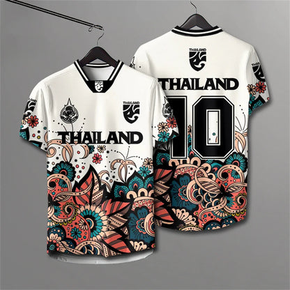 Elephant Thailand 3D Printed Rugby Collar Short Sleeve Summer Street T Shirt Man High Quality Oversized Breathable