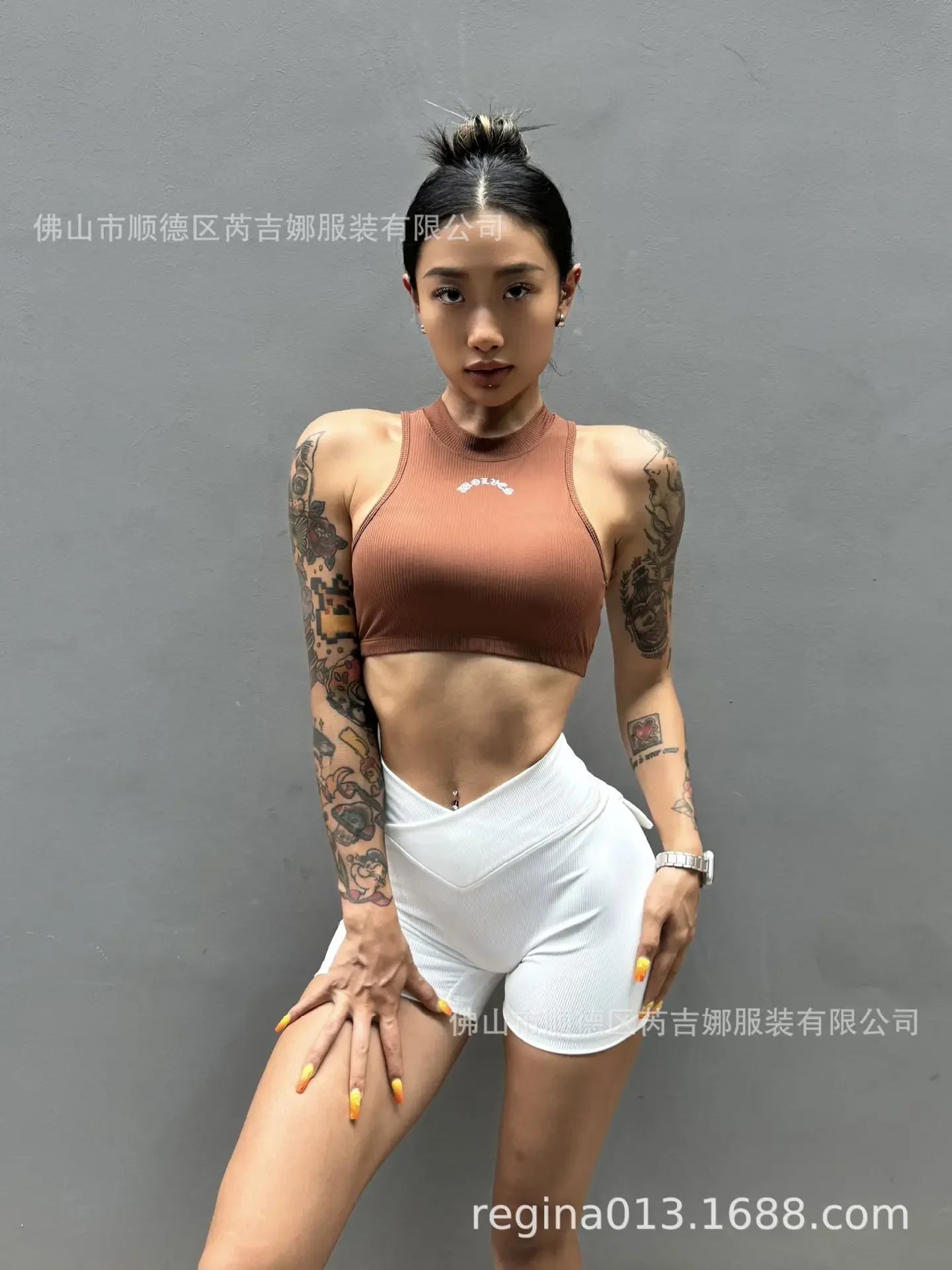 Wolf Head Fitness Yoga Bra Underwear Women's Sports Running Shock-proof Quick-drying Vest Sexy Backless