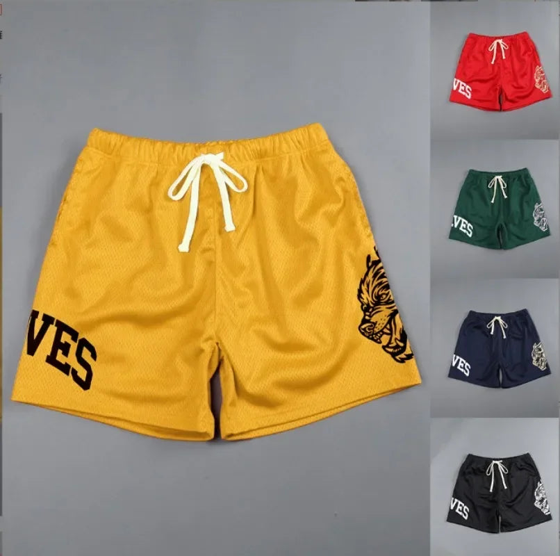 Men's Summer Streetwear Sports Casual Shorts Gym Fitness Mesh