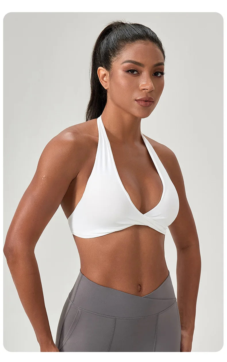 high-intensity sports bra for women's running, shockproof and high elasticity yoga vest, outdoor fitness sports bra