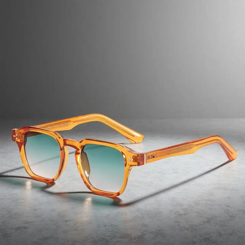 HBK New Fashion Sunglasses Men Vintage Square Gradient Sun Glasses Outdoor Sports Party Vacation Travel Driving Eyeglasses