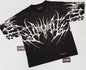 Cyberpunk Gothic T Shirt Edgy Thorn Texture Print Pure Cotton Streetwear Fashion Graphic Tee Urban Style Comfortable Fit
