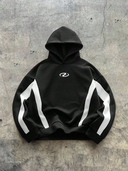The new men's hooded sweatshirt for Spring and Autumn is casual fashionable and comfortable with 3D pattern printing