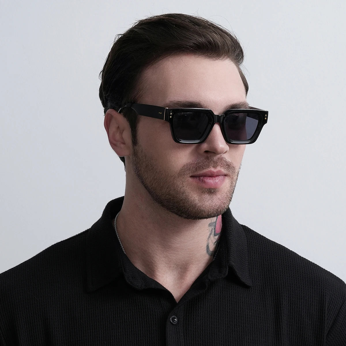Profashions X Ruiao Luxury Premium Shades Designer Black Brand Sunglasses Men's Square