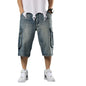 Men‘s New Mens Plus Size Loose Baggy Denim Shorts Fashion Streetwear Hip Hop Skateboard Cargo Jeans Short for Male Men