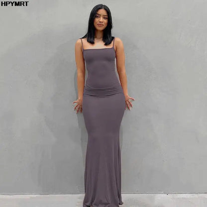 Strap Backless Long Maxi Dresses Party Club Vacation Outfits Women Sexy Casual Summer Slim Dresses Female