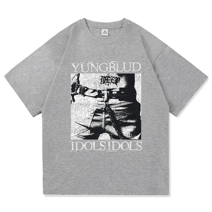 Yungblud Idols World Tour T Shirt New Fashion Men/Women Hip Hop Aesthetic Wings T-shirt High Quality Cool Cotton Tees Shirts