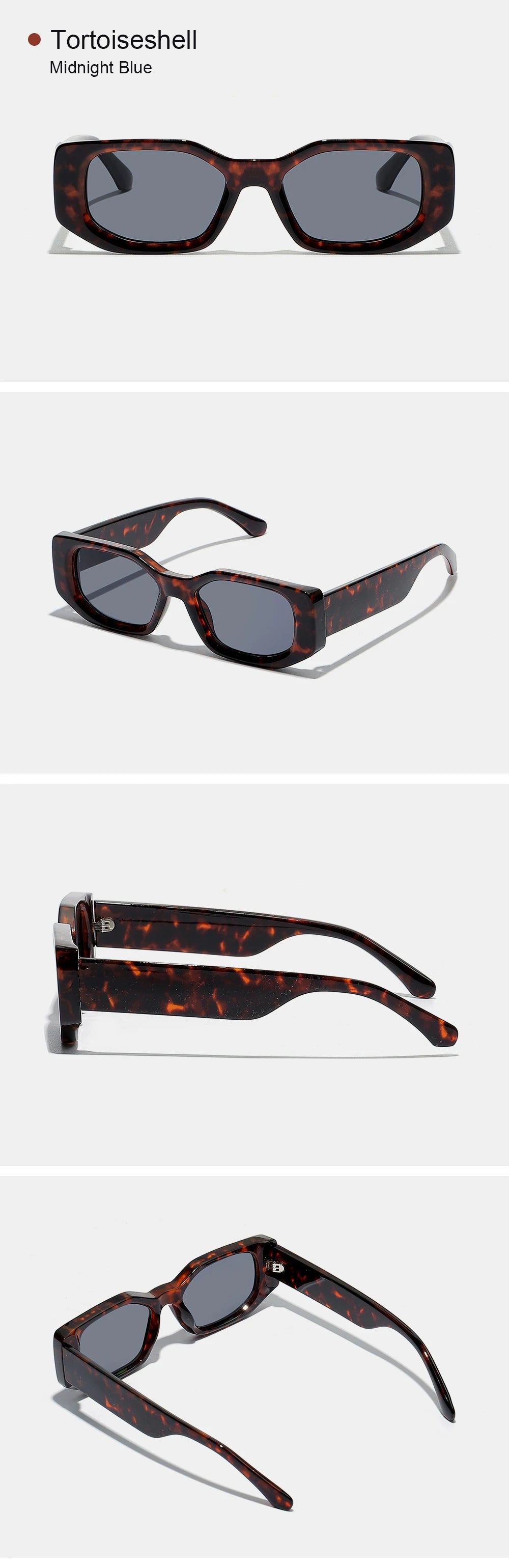 Ruiao new black classic retro designer branded concave irregular thick frame men women fashion sunglasses