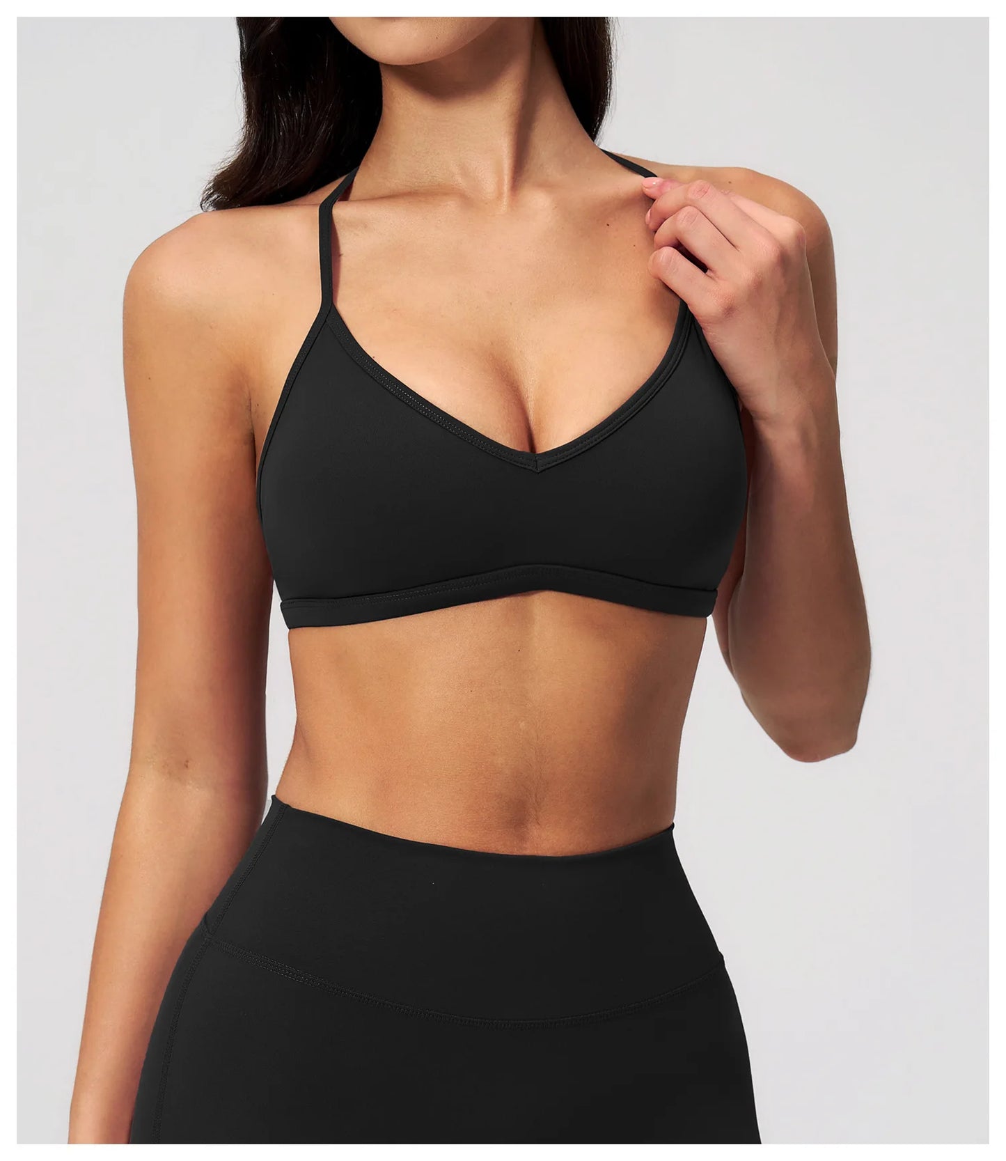 Sporty Woman Top New Brushed Yoga Wear For Women Halter Neck Bra Shockproof Quick-dry Summer Women Underwear Gym Clothes Woman