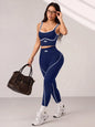 New Model Seamless Yoga Long Pants Set - Women's Fitness and Exercise Set - Yoga Top - High-Waisted Peach-Buttock Long Pant