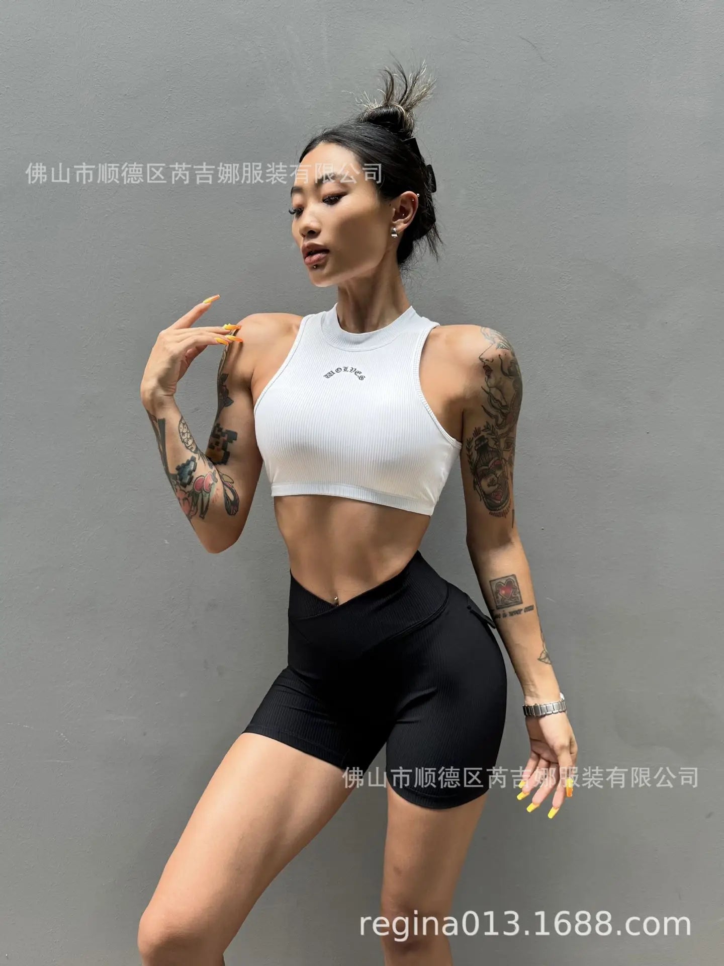 Wolf Head Fitness Yoga Bra Underwear Women's Sports Running Shock-proof Quick-drying Vest Sexy Backless