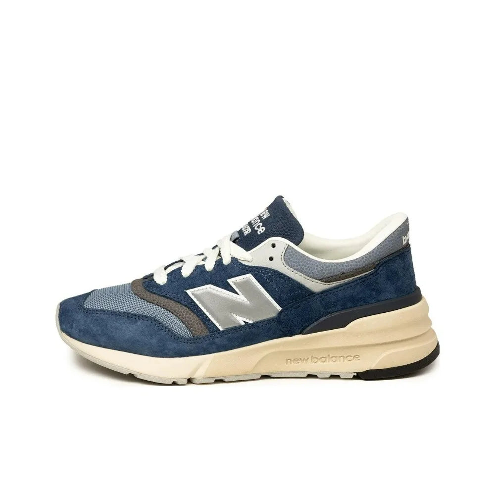 New Balance NB 997R Comfortable Sports Shockproof Low-top Casual Running Shoes Unisex Blue Silver U997RHB
