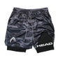 Anime Berserk Head Running Shorts Fitness Gym Training 2 in 1 Sports Quick Dry Workout Jogging Double Deck Summer