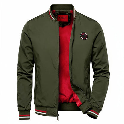 Profashion Men's Jacket Autumn Fashion Versatile Windproof Thin Men's Jacket Casual American Street Classic Badge Design Men's Coat