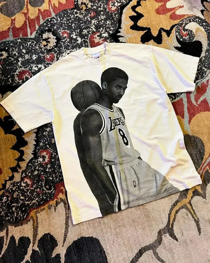 American Harajuku High Streetwear Basketball Tops Y2k Oversized Couples Goth Hip Hop Cotton Short Sleeve Men Women Looe T Shirt