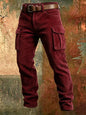 Spring Summer Stylish Straight Cargo Pants Men Casual Texture Corduroy Trousers For Men Daily Leisure Loose Pant Streetwear