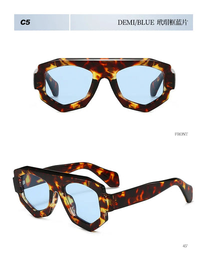 irregular square candy color sunglasses for women new fashion black yellow sun glasses