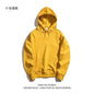 Oversize Hoodie Sweatshirt Pure Color Fleece Lined Couple Style High Quality Green Heavyweight Hooded Jacket for Men And Women