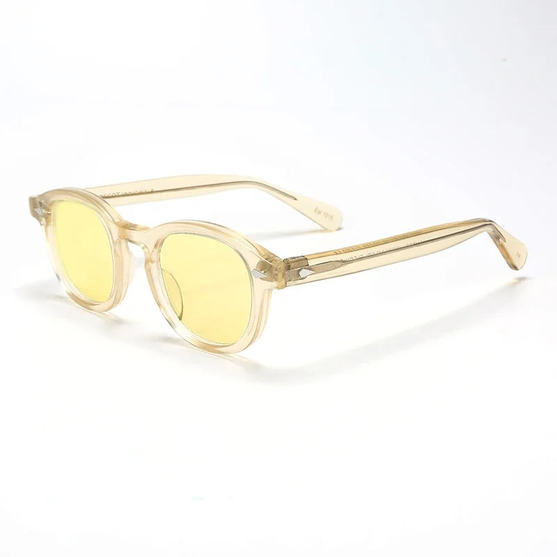 Johnny Depp Polarized Sunglasses Men Sun Glasses Woman Luxury Brand Vintage Acetate Frame Goggles