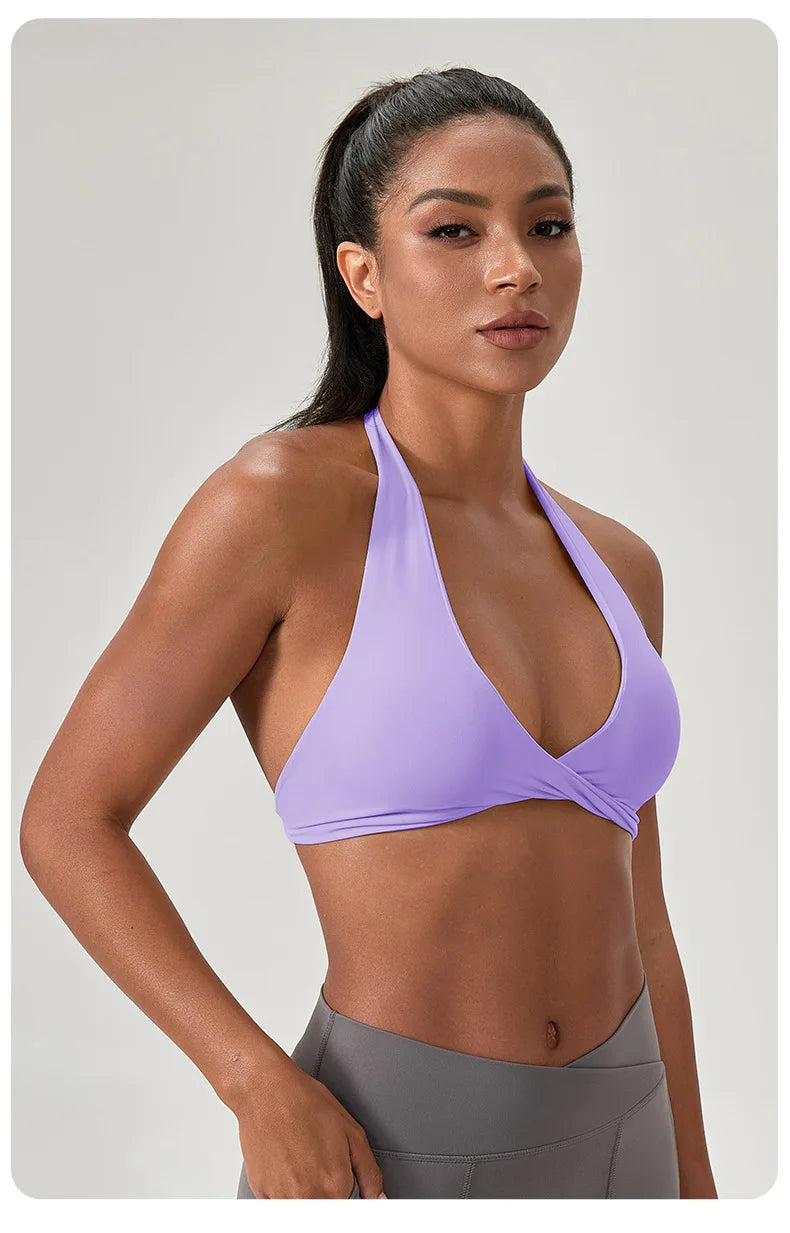 high-intensity sports bra for women's running, shockproof and high elasticity yoga vest, outdoor fitness sports bra