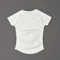 Histello Women Short Sleeve Sports T-Shirt Round Neck Breathable Stretchy Quick Dry Top Yoga Gym Running Fitness Activewear
