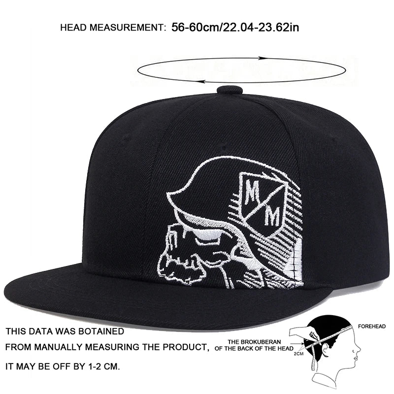 Unisex Helmeted Man Embroidery Hip-hop Hats Spring and Autumn Outdoor Adjustable Casual Baseball Caps Sunscreen Hat
