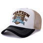 Bear Eating Fish Streetwear Hat Truck Hat Outdoor Skateboarding Hat Sunshade Baseball Hat Breathable Mesh Hat