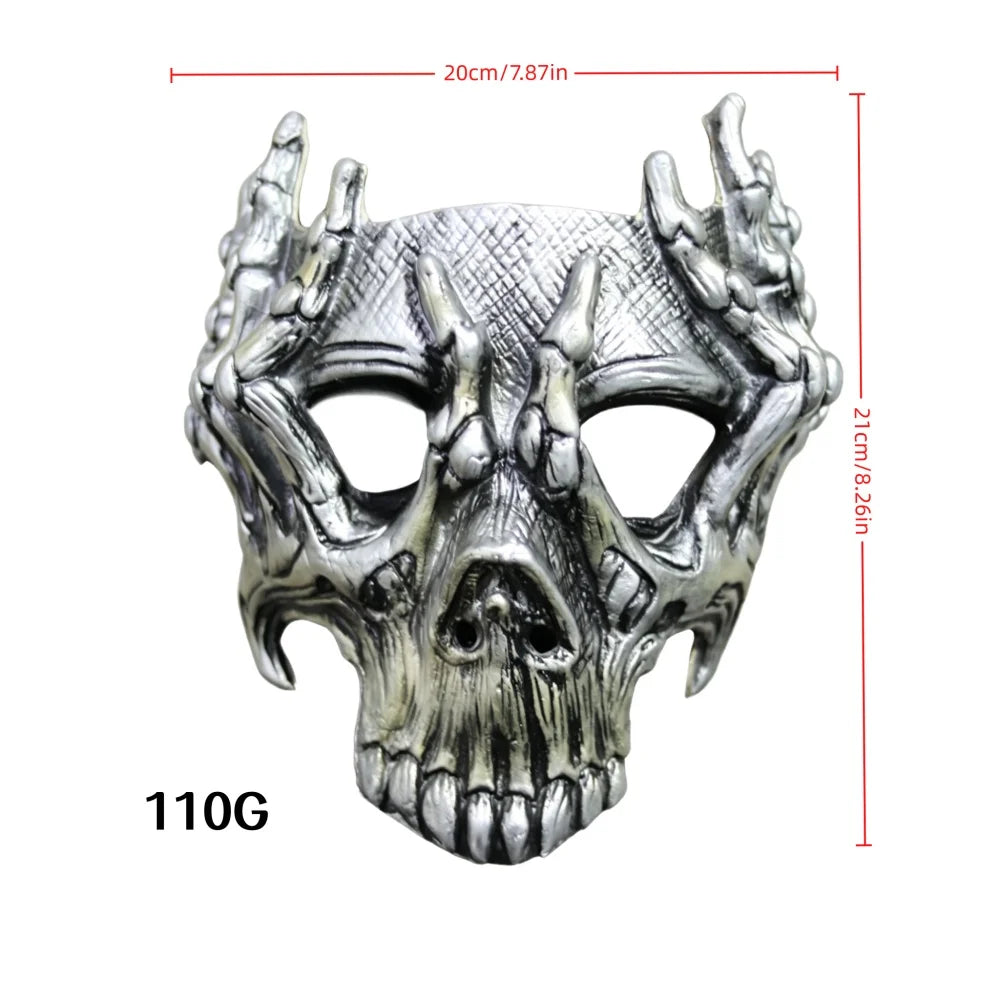 Skull Mask Bone Skeleton Headpiece for Halloween Party Costume Haunted House
