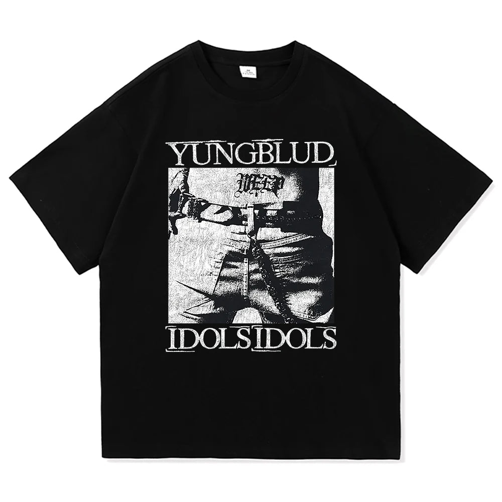Yungblud Idols World Tour T Shirt New Fashion Men/Women Hip Hop Aesthetic Wings T-shirt High Quality Cool Cotton Tees Shirts