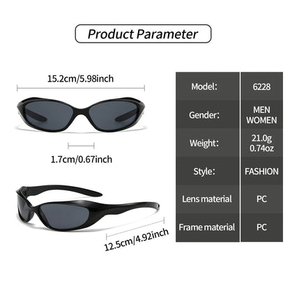 O-Q CLUB New Y2k Sunglasses For Men And Women Sports Cycling Glasses Women Trendy Street Sunglasses Men Fashion Shades Lunette