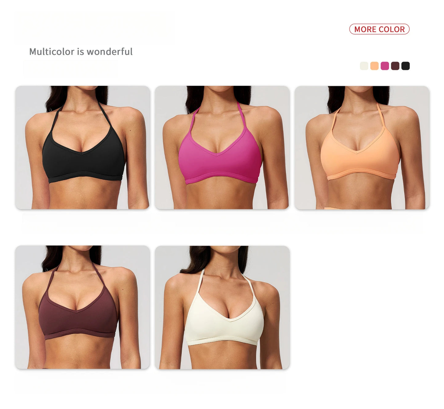 Sporty Woman Top New Brushed Yoga Wear For Women Halter Neck Bra Shockproof Quick-dry Summer Women Underwear Gym Clothes Woman