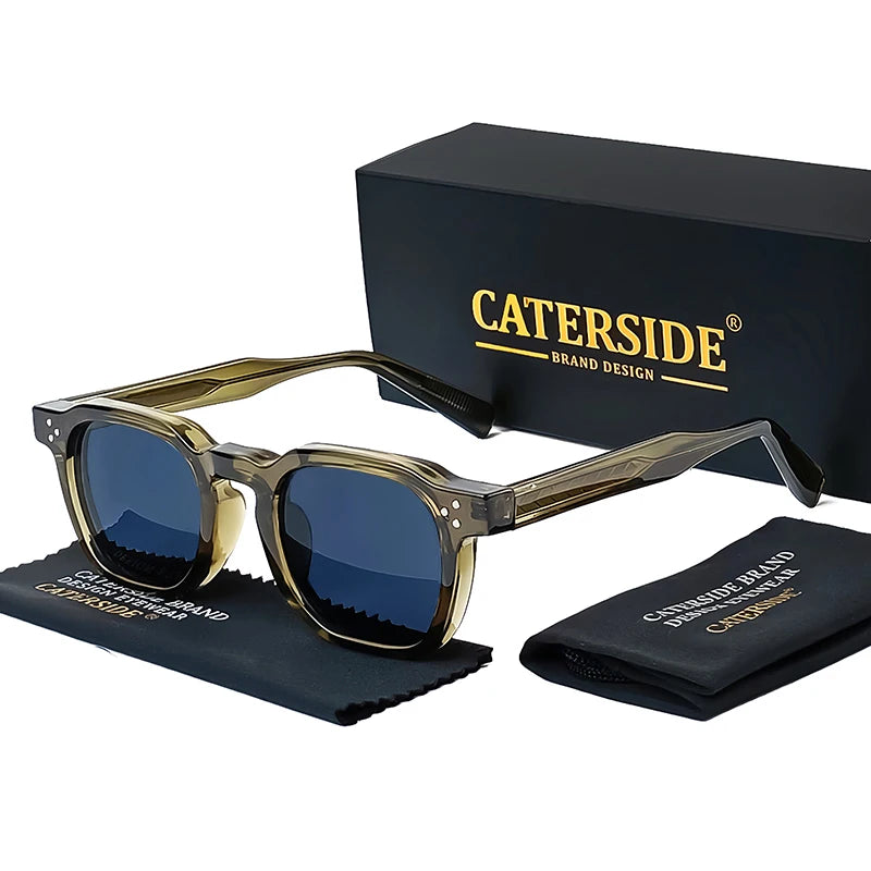 CATERSIDE Fashion Unisex Sunglasses Small Frame Square Personalized Design Sun Glasses