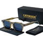CATERSIDE Fashion Unisex Sunglasses Small Frame Square Personalized Design Sun Glasses